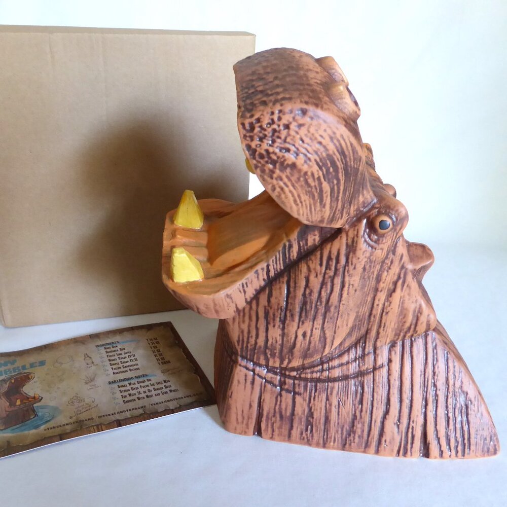 NEW 2022 DISNEY WHITTLE HIPPO JUNGLE CRUISE CERAMIC TIKI MUG TIKILAND TRADING CO